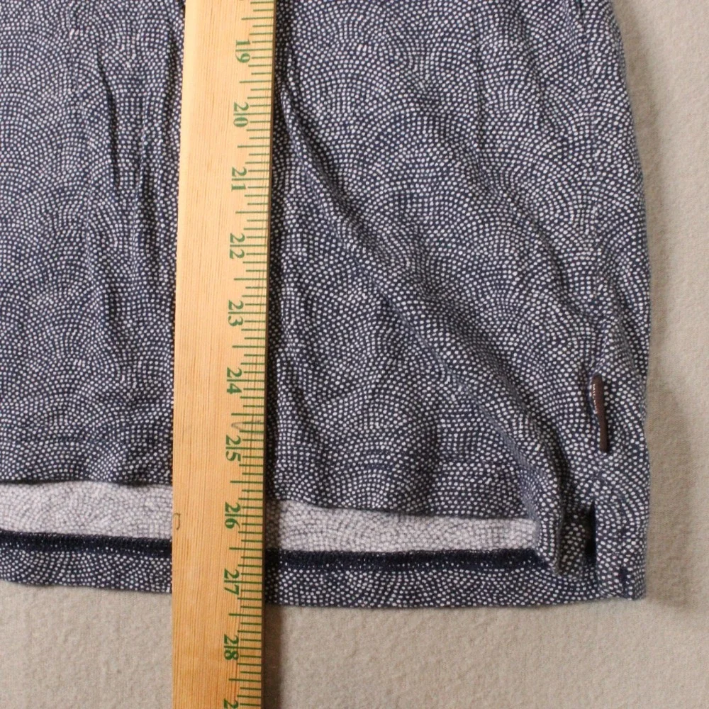 Michael Kors Mens XL Blue Geometric Print Short Sleeve Shirt Circular Design